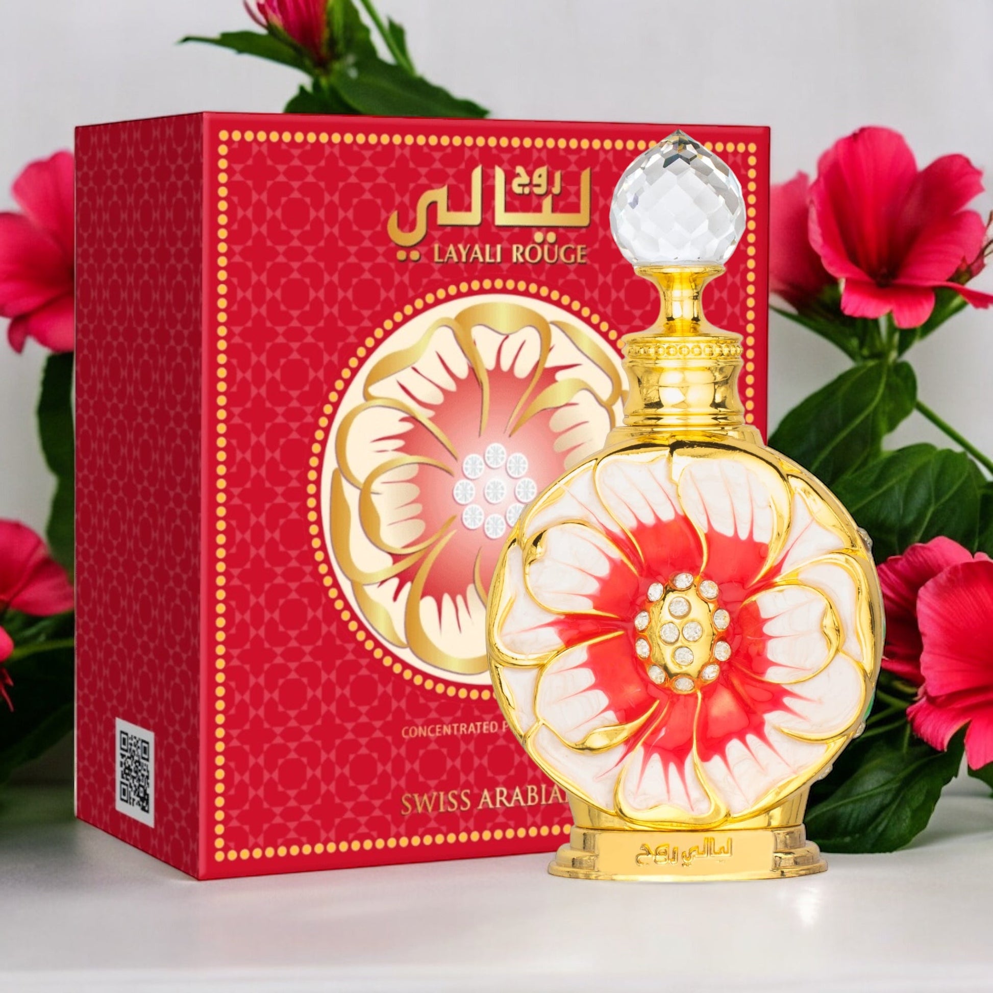 Layali Rouge For Women Concentrated Perfume Oil 0.51Oz