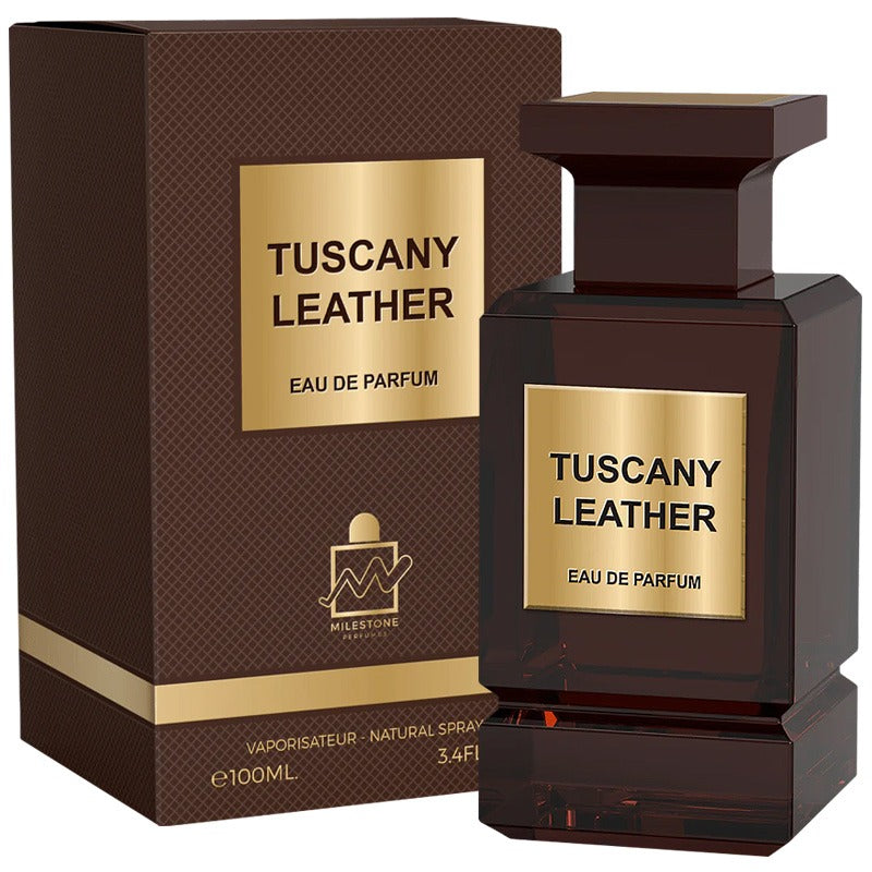 Tuscany Leather By Milestone Eau De Parfum 3.4 Oz